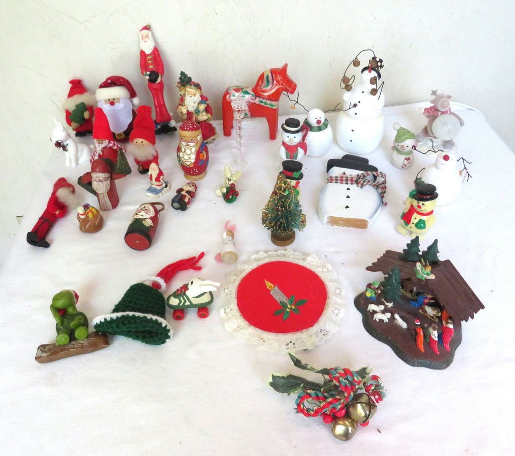 Snowmen and Santas and Dala Horse Christmas lot - image 1 of 13
