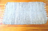 Gray Wool Fringed Throw Rug 31” x 54” - thumbnail 1 of 3
