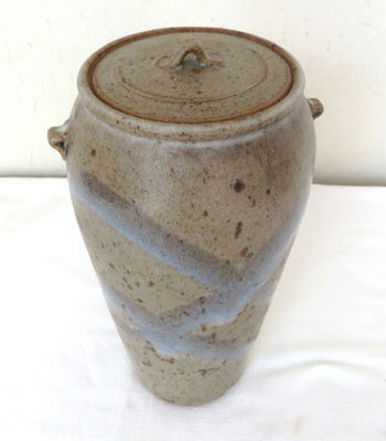 MCM Signed Studio Pottery Vessel with Cover - Image 1 of 7