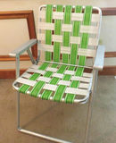 Vintage Lime Green Webbed Camp Chair - thumbnail 6 of 6