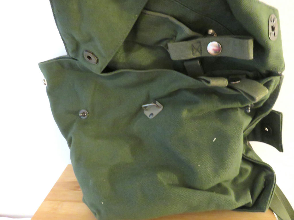 Military Surplus Gas Mask Respirator with Filter Canister in Canvas Bag - image 2 of 7