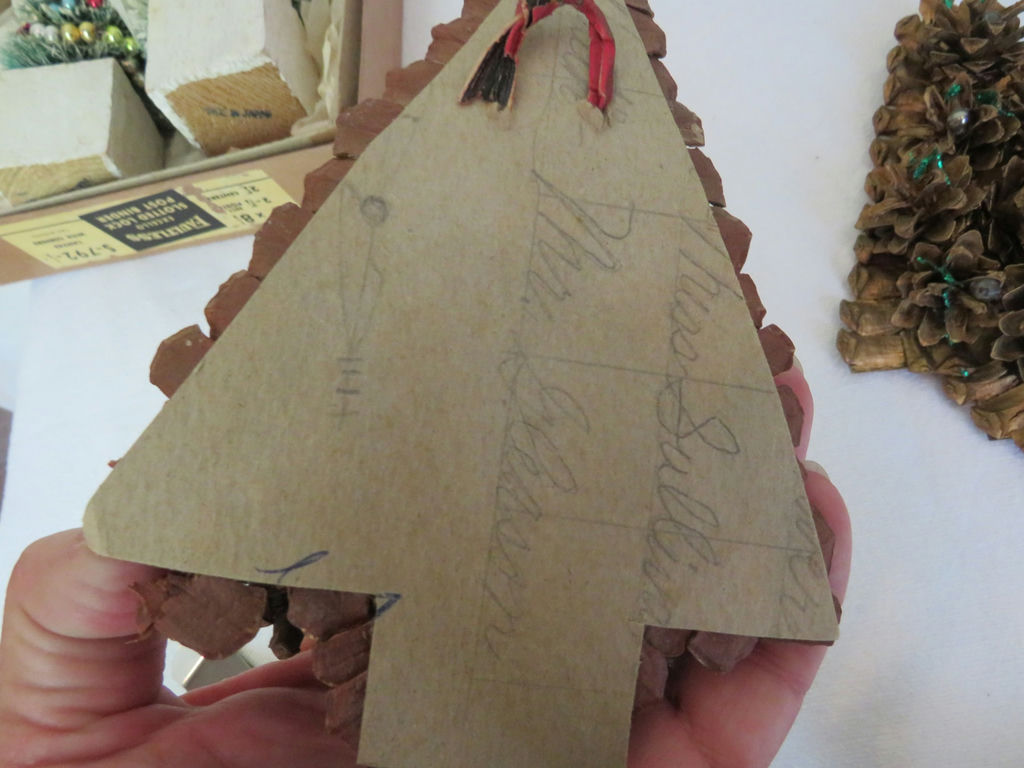 Pair of Vintage Flocked Christmas Trees and 2 Pine Cone Trees - image 6 of 6