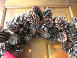 Large 23" Pine Cone Wreath with Red Bow - thumbnail 2 of 2