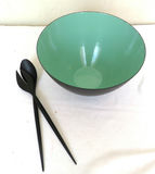 Krenit MCM Green and Black Bowl with Salad Tongs - thumbnail 3 of 6
