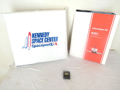Vintage NASA Space Ephemera Cushion and Pin - Image 1 of 6