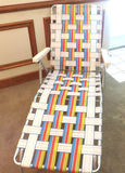 Vintage Webbed Multi-Color Camp Lounge Chair - thumbnail 3 of 5