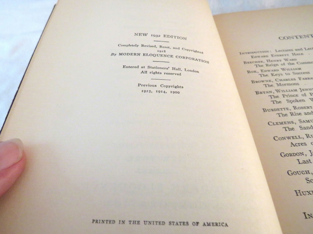 Multi Volumes of Modern Eloquence Leatherbound Books 1932 - image 5 of 6