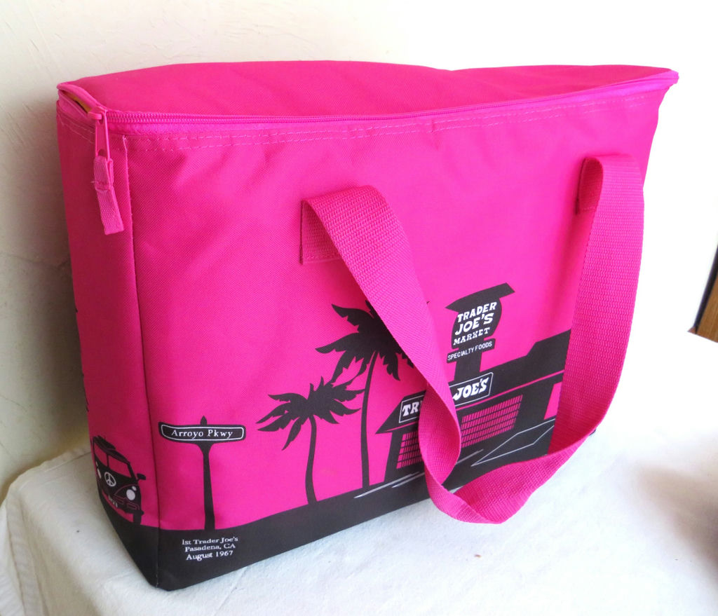 Pink Trader Joe's XL Insulated Cooler Tote - image 2 of 4