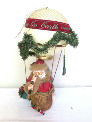 KSA Kurt Adler Santa in Hot Air Balloon 14" - Image 1 of 5