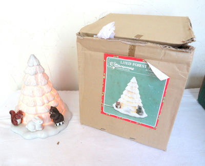 Vintage Lighted Forest Friends Ceramic Christmas Tree - Image 1 of 5