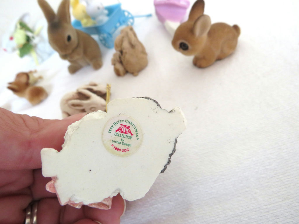 Vtg Bunny Rabbit Miniatures Lefton Enesco - image 5 of 8