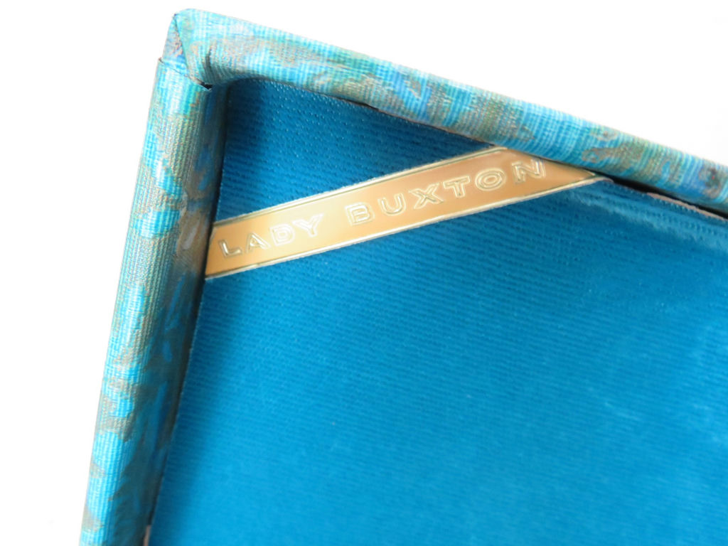 Vintage Turquoise Blue Gold Lady Buxton Jewelry Box - image 3 of 9