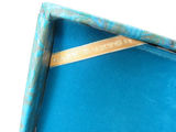 Vintage Turquoise Blue Gold Lady Buxton Jewelry Box - thumbnail 3 of 9