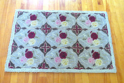 Dash and Albert Red Motifs Rug 2’ x 3’ - Image 1 of 4