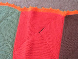 Crochet Throw Blanket Orange, Green, Brown - thumbnail 3 of 3