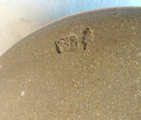 Studio Pottery Planter Basket with Bamboo Handle Signed - thumbnail 4 of 4