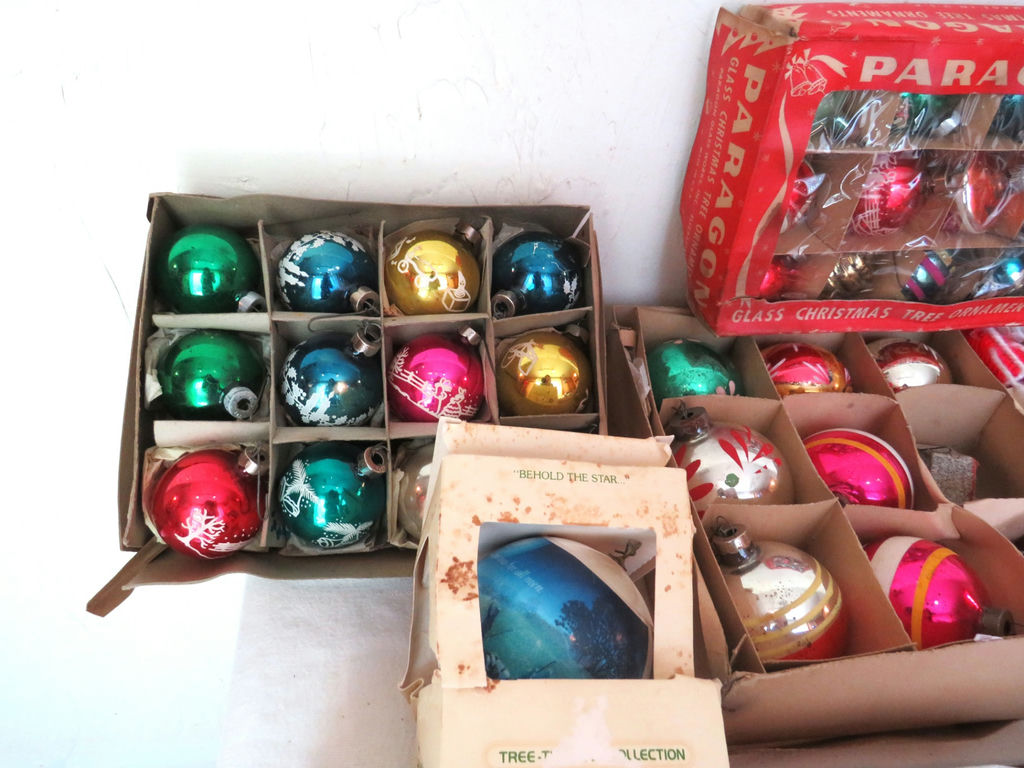 Large Lot of Vintage Christmas Ornaments Glass Porcelain Santas - image 6 of 18