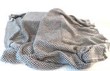 Gray/Blue and White Cashmere Throw Blanket - thumbnail 3 of 4