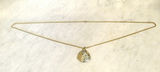12k Gold Necklace with Nugget and Agate Pendant - thumbnail 1 of 4