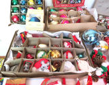 Large Lot of Vintage Christmas Ornaments Glass Porcelain Santas - thumbnail 7 of 18
