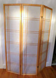 Shoji Folding Three Panel Room Screen Divider - thumbnail 2 of 6