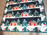 Handmade Christmas Tree Cottage Pattern Quilt - thumbnail 3 of 6