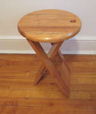 Folding Solid Wood Stool - thumbnail 2 of 4