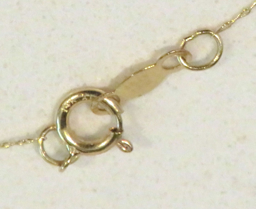 Elka 14k Gold Soldered Chain with 14k Heart Pendant - image 7 of 8
