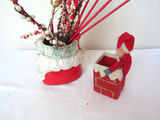 Vintage Relpo Ceramic Santa Planter and Santa in Chimney - thumbnail 4 of 6