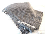 Gray/Blue and White Cashmere Throw Blanket - thumbnail 4 of 4