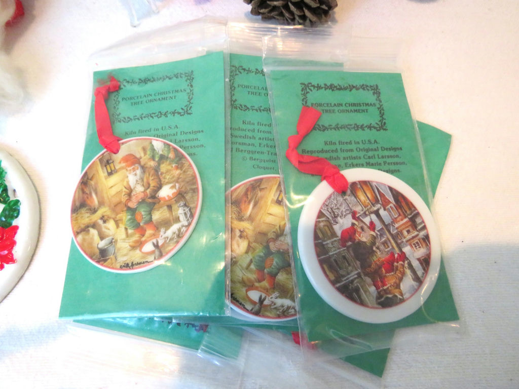 Large Lot of Vintage Christmas Ornaments Glass Porcelain Santas - image 13 of 18