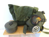 Military Surplus Gas Mask Respirator with Filter Canister in Canvas Bag - thumbnail 5 of 7