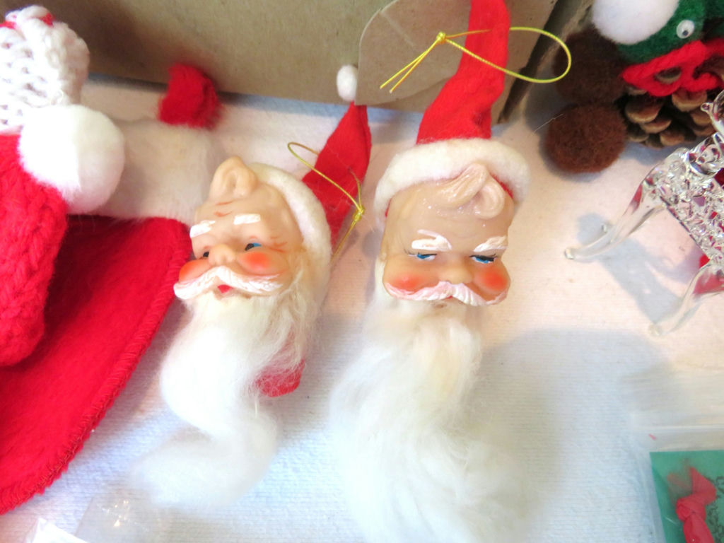 Large Lot of Vintage Christmas Ornaments Glass Porcelain Santas - image 15 of 18