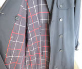 Women's Navy Burberry's Plaid Lined Trench Coat Sz 10 Long  - thumbnail 5 of 14