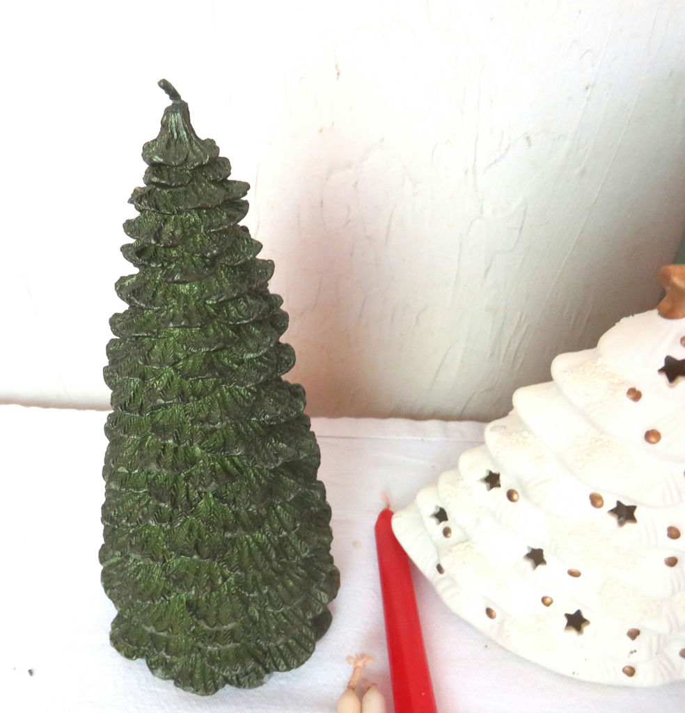 Variety of Christmas Candles and Wrought Iron Candle Tree - image 7 of 9