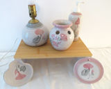 Robert Fishman Pottery Collection Pink Flower Design - thumbnail 12 of 12
