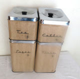 Vintage 4 piece Canister Set Lincoln Kreamerware Beautyware - thumbnail 3 of 3