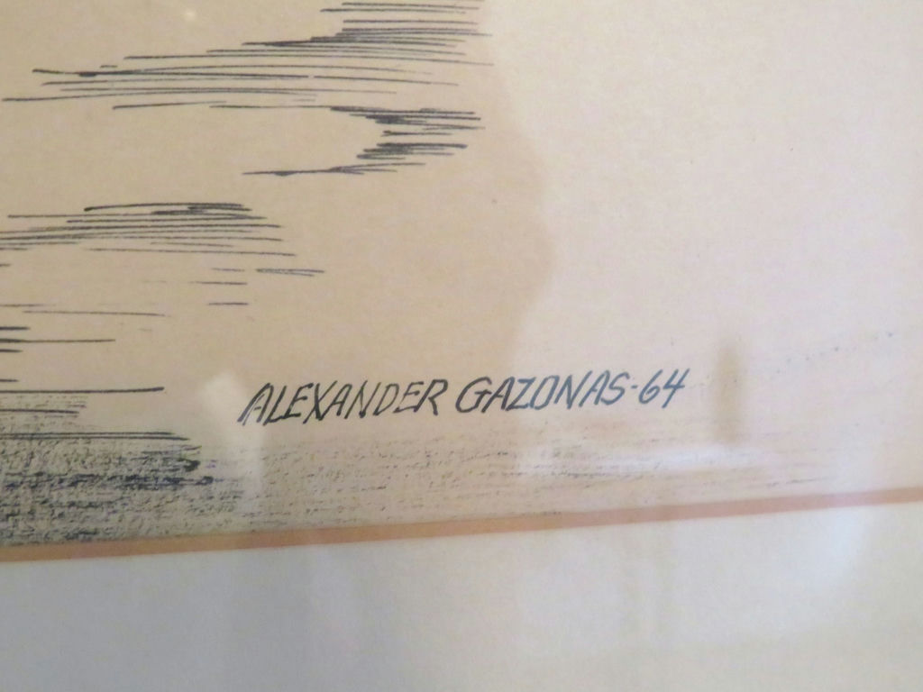 Worcester Artist Alexander Gazonas Nautical Theme Framed Art - image 4 of 5