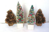 Pair of Vintage Flocked Christmas Trees and 2 Pine Cone Trees - thumbnail 3 of 6