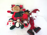 Christmas Plush Reinder Snowmen and Santas lot - thumbnail 1 of 4