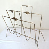 Vintage MCM Gold Metal Magazine Stand - thumbnail 2 of 2