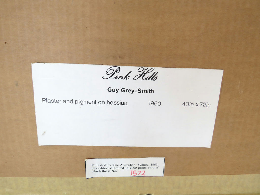 LTD Ed Guy Grey-Smith Abstract "Pink Hill" lithographic poster - image 4 of 4