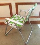 Vintage Lime Green Webbed Camp Chair - thumbnail 3 of 6