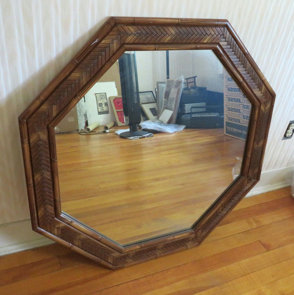 Rattan Octagon Wall Mirror - image 3 of 5