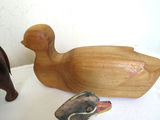 Carved Wood Animal Decor Ducks and Elephant - thumbnail 4 of 6