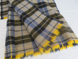 Vintage Green and Blue Plaid Wool Throw Blanket - thumbnail 2 of 4