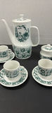 Porcelain Coffee Set with Cups, Saucers, Coffee Pot, and Sugar Bowl - thumbnail 4 of 10