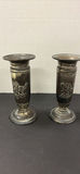 Vintage Metal Candle Vases - thumbnail 1 of 5