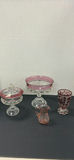 Assorted Pink and Clear Glassware Set - thumbnail 1 of 8