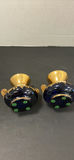 Vintage Blue and Gold Glass Vases - thumbnail 7 of 8